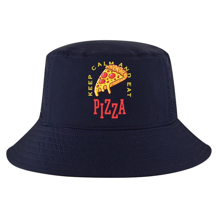 Keep Calm And Eat Pizza Funny Cool Comfort Performance Bucket Hat