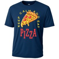 Keep Calm And Eat Pizza Funny Performance Shirt