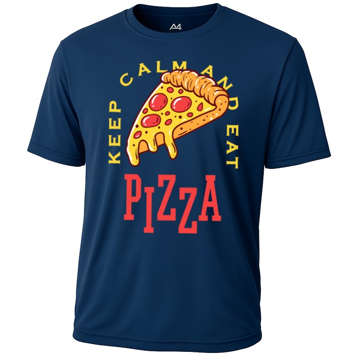 Keep Calm And Eat Pizza Funny Performance Shirt
