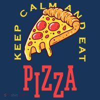 Keep Calm And Eat Pizza Funny Tall T-Shirt