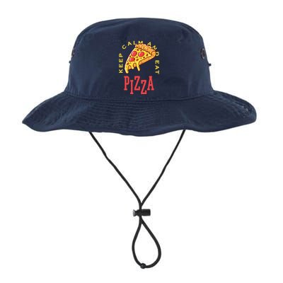 Keep Calm And Eat Pizza Funny Bucket Hat