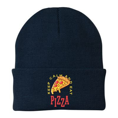Keep Calm And Eat Pizza Funny Beanie
