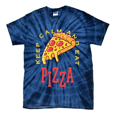 Keep Calm And Eat Pizza Funny Tie-Dye T-Shirt