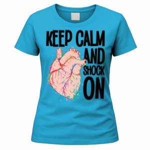 Keep Calm And Shock On Cardiac Nurse Great Gift Women's T-Shirt