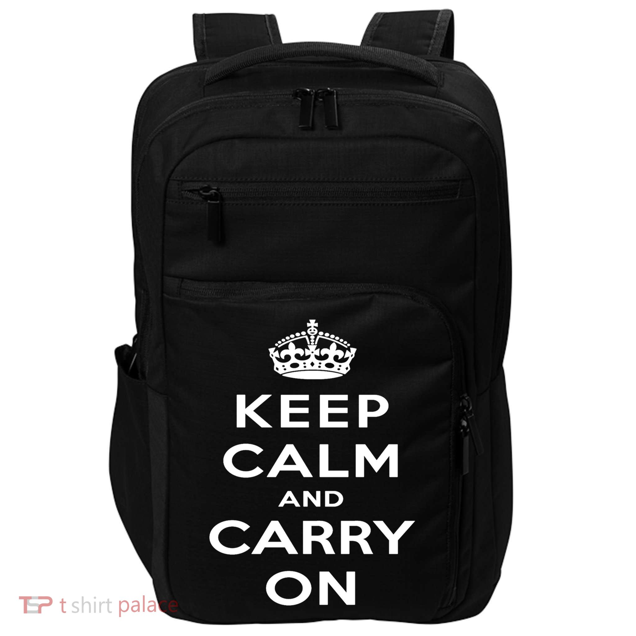 Keep Calm And Carry On Gift Impact Tech Backpack