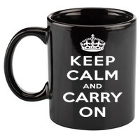 Keep Calm And Carry On Gift 11oz C Handle Ceramic Mug