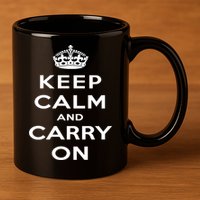 Keep Calm And Carry On Gift 11oz C Handle Ceramic Mug