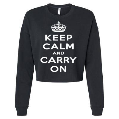 Keep Calm And Carry On Gift Cropped Pullover Crew