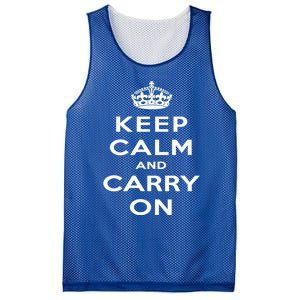 Keep Calm And Carry On Gift Mesh Reversible Basketball Jersey Tank