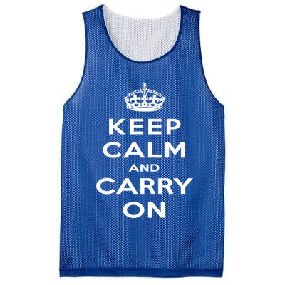Keep Calm And Carry On Gift Mesh Reversible Basketball Jersey Tank