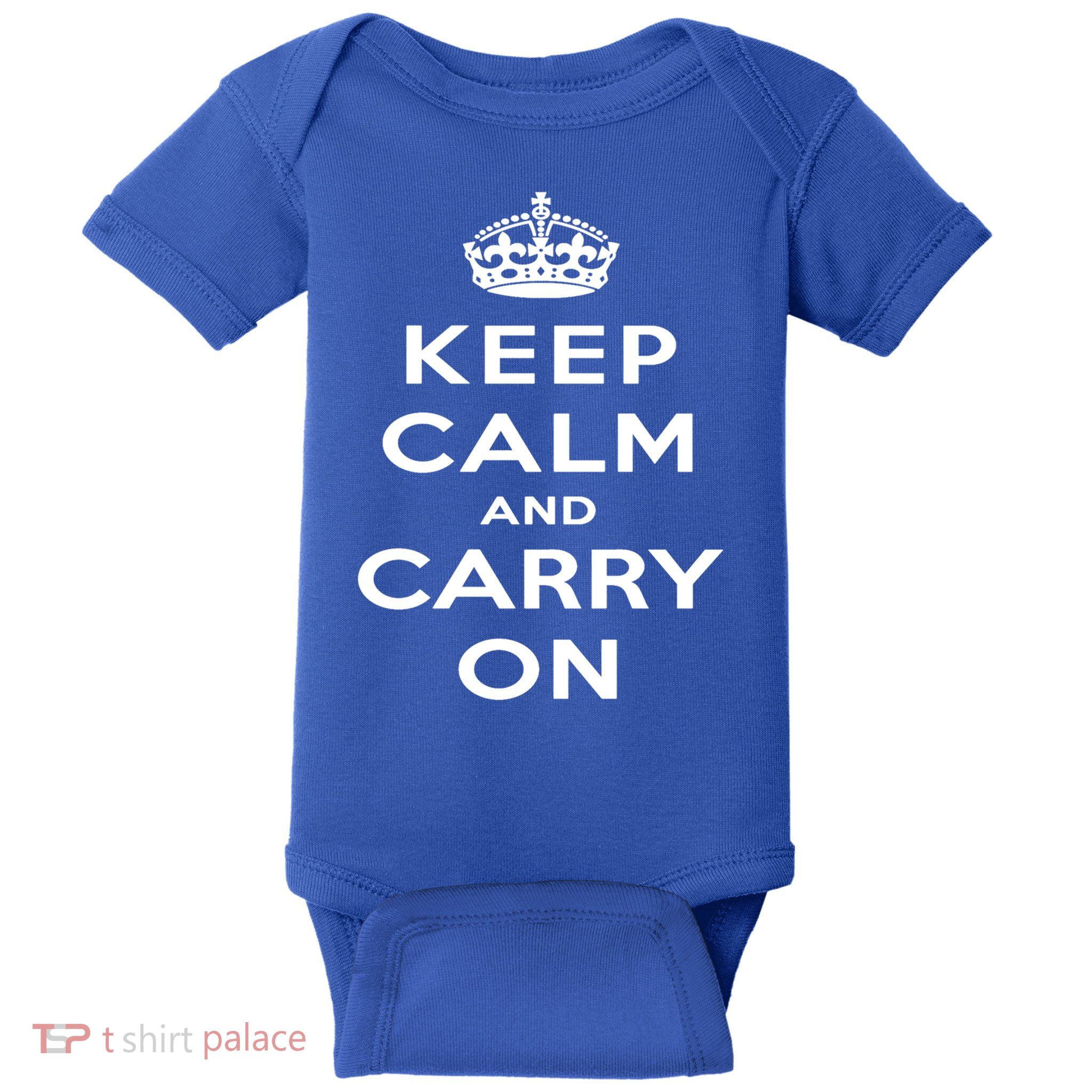 Keep Calm And Carry On Gift Baby Bodysuit