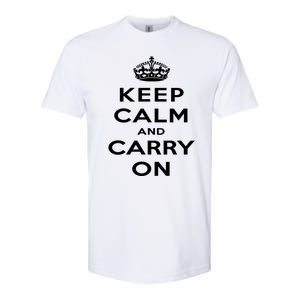 Keep Calm And Carry On Gift Softstyle CVC T-Shirt