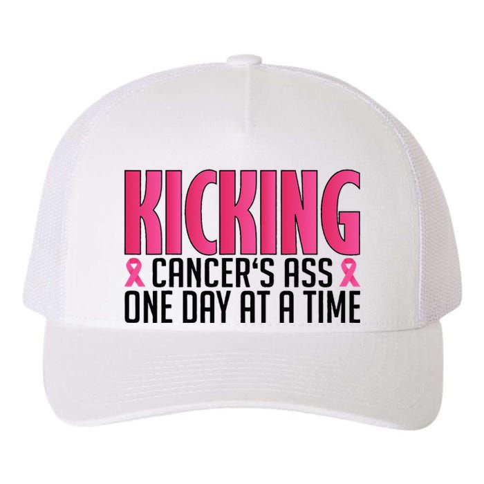 Kicking Cancer's Ass At A Time Breast Cancer Awareness Yupoong Adult 5-Panel Trucker Hat