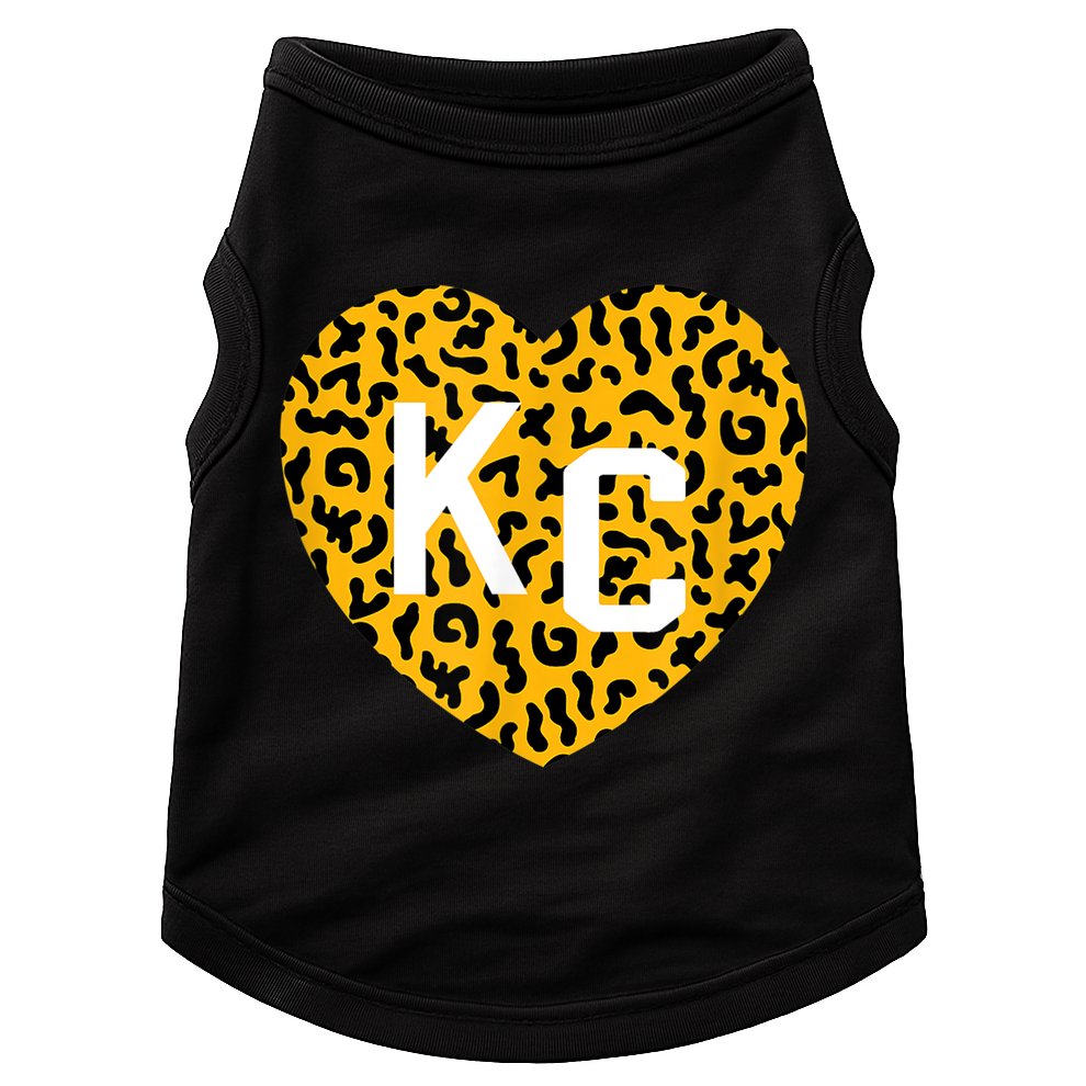 Kc Cheetah Animal Print Heart Kc Kansas City Cheetah Heart Doggie Tank