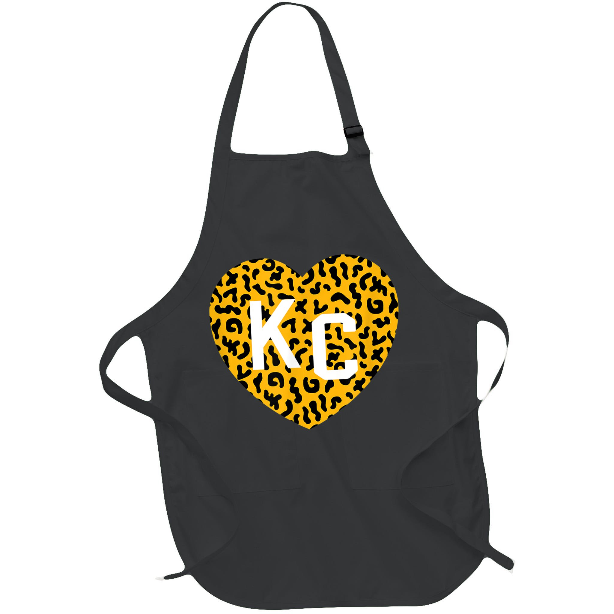 Kc Cheetah Animal Print Heart Kc Kansas City Cheetah Heart Apron