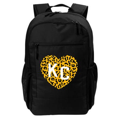 Kc Cheetah Animal Print Heart Kc Kansas City Cheetah Heart Daily Commute Backpack