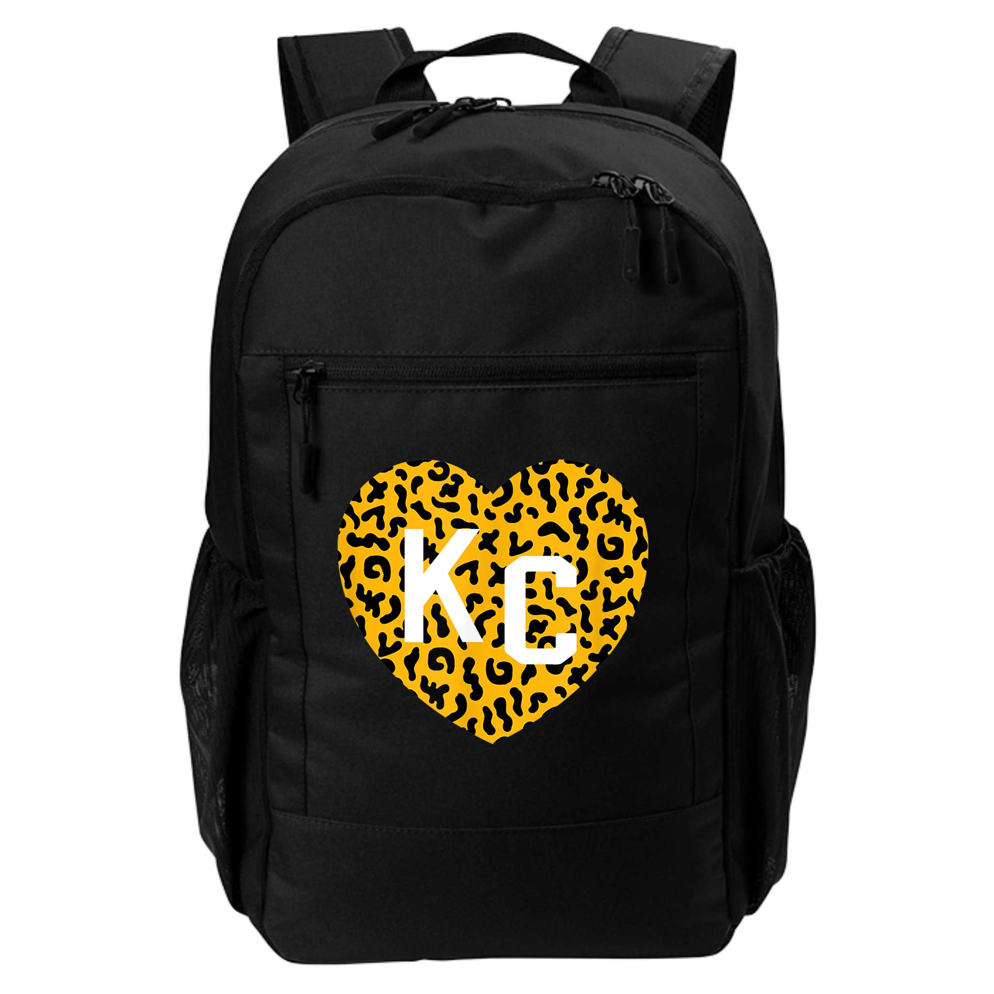 Kc Cheetah Animal Print Heart Kc Kansas City Cheetah Heart Backpack