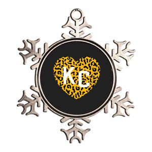 Kc Cheetah Animal Print Heart Kc Kansas City Cheetah Heart Metallic Star Ornament