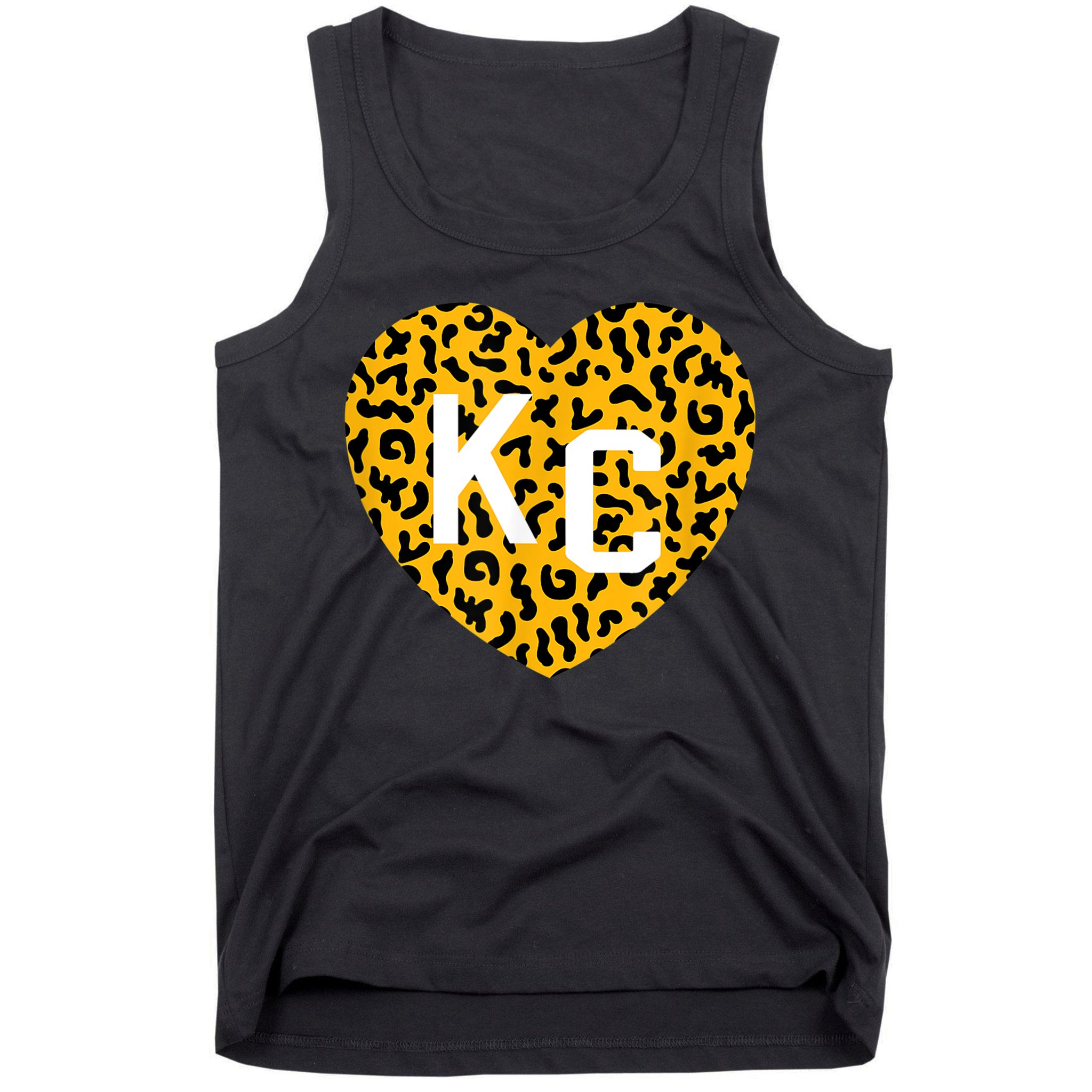 Kc Cheetah Animal Print Heart Kc Kansas City Cheetah Heart Tank Top