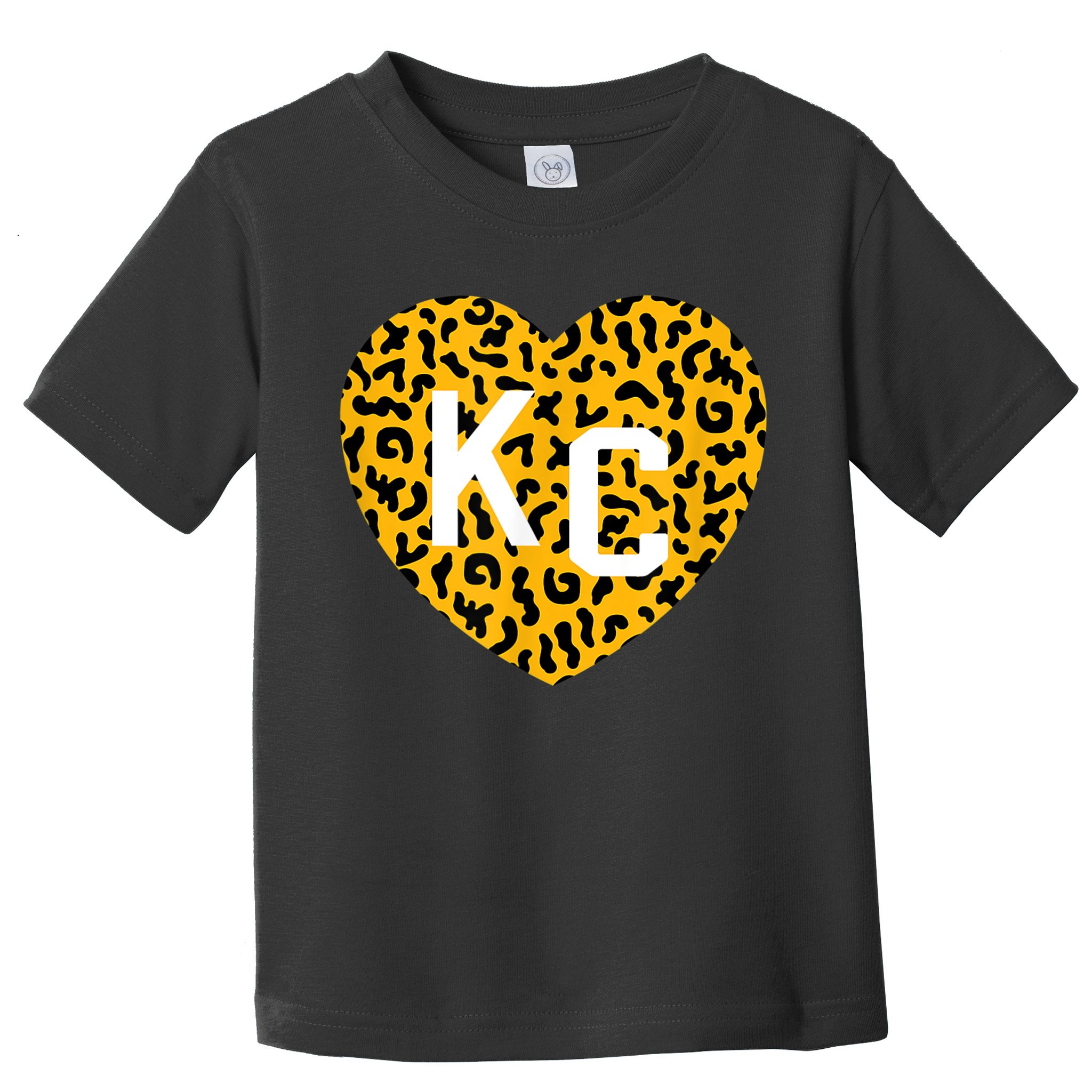 Kc Cheetah Animal Print Heart Kc Kansas City Cheetah Heart Toddler T-Shirt