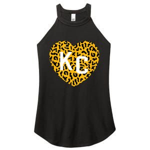 Kc Cheetah Animal Print Heart Kc Kansas City Cheetah Heart Women's Perfect Tri Rocker Tank