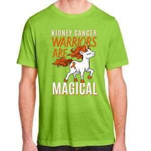 Kidney Cancer Awareness Supporter Warrior Unicorn Lover Gift Adult ChromaSoft Performance T-Shirt