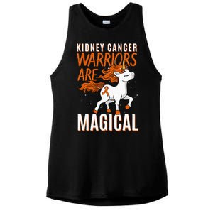 Kidney Cancer Awareness Supporter Warrior Unicorn Lover Gift Ladies PosiCharge Tri-Blend Wicking Tank