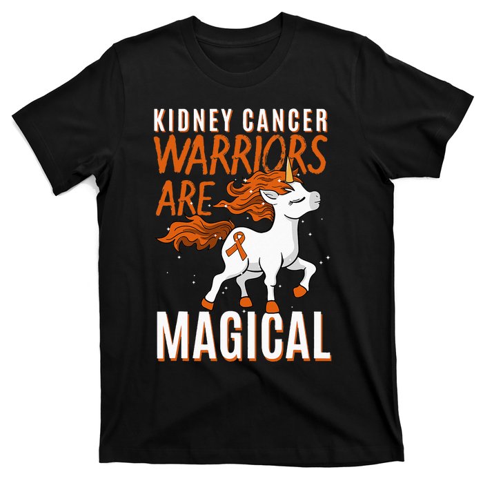 Kidney Cancer Awareness Supporter Warrior Unicorn Lover Gift T-Shirt