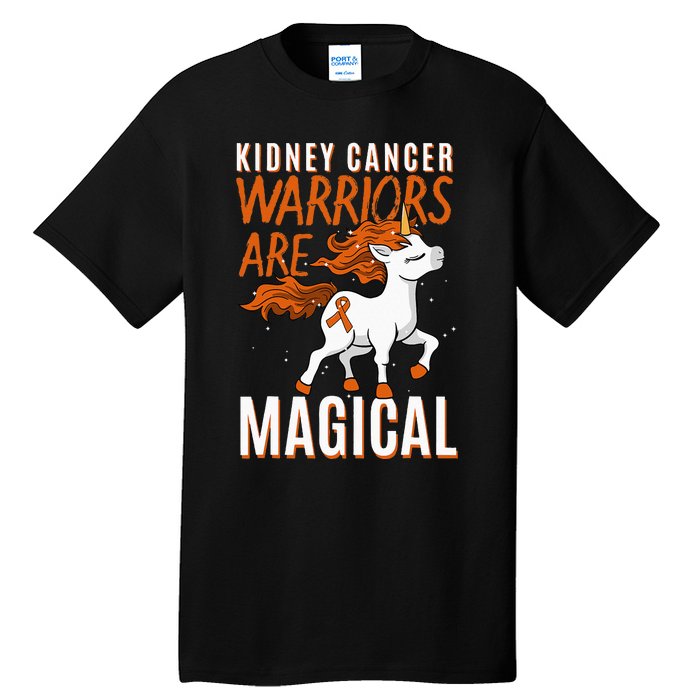 Kidney Cancer Awareness Supporter Warrior Unicorn Lover Gift Tall T-Shirt