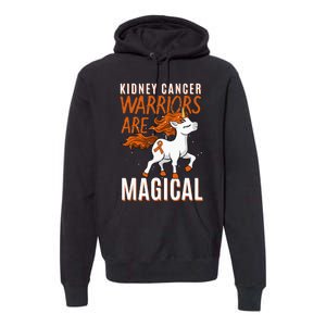 Kidney Cancer Awareness Supporter Warrior Unicorn Lover Gift Premium Hoodie