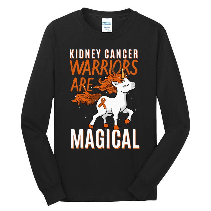 Kidney Cancer Awareness Supporter Warrior Unicorn Lover Gift Tall Long Sleeve T-Shirt