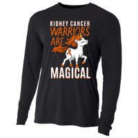 Kidney Cancer Awareness Supporter Warrior Unicorn Lover Gift Cooling Performance Long Sleeve Crew