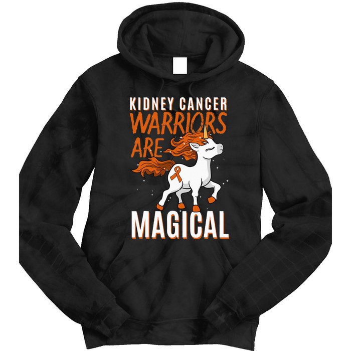 Kidney Cancer Awareness Supporter Warrior Unicorn Lover Gift Tie Dye Hoodie