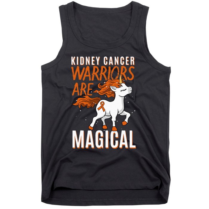 Kidney Cancer Awareness Supporter Warrior Unicorn Lover Gift Tank Top