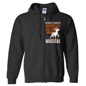 Kidney Cancer Awareness Supporter Warrior Unicorn Lover Gift Full Zip Hoodie