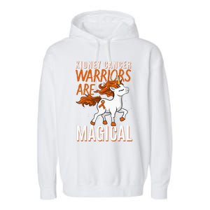 Kidney Cancer Awareness Supporter Warrior Unicorn Lover Gift Garment-Dyed Fleece Hoodie