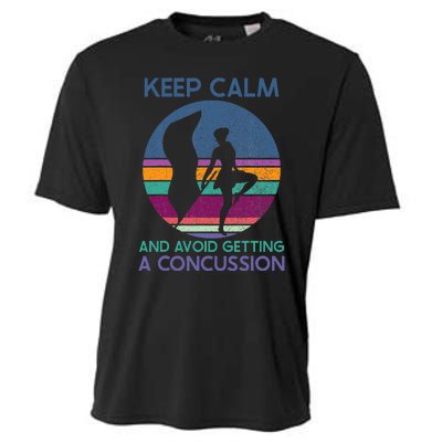 Keep Calm And Avoid Getting A Concussion Retro Color Guard Cooling Performance Crew T-Shirt