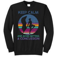 Keep Calm And Avoid Getting A Concussion Retro Color Guard Sweatshirt