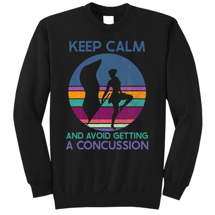 Keep Calm And Avoid Getting A Concussion Retro Color Guard Sweatshirt