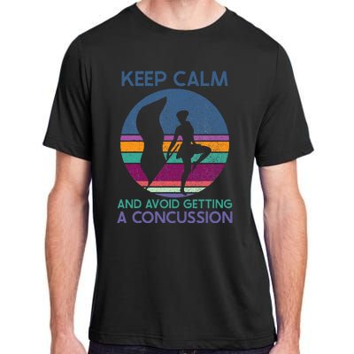 Keep Calm And Avoid Getting A Concussion Retro Color Guard Adult ChromaSoft Performance T-Shirt