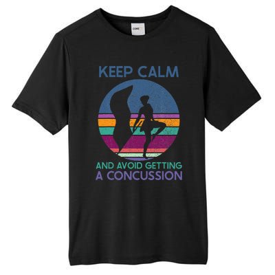 Keep Calm And Avoid Getting A Concussion Retro Color Guard Tall Fusion ChromaSoft Performance T-Shirt