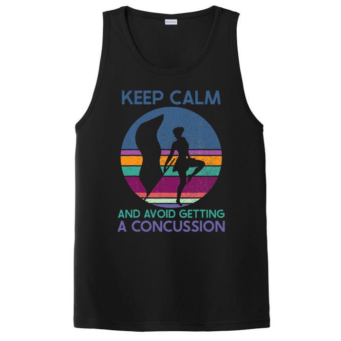 Keep Calm And Avoid Getting A Concussion Retro Color Guard PosiCharge Competitor Tank