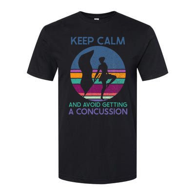 Keep Calm And Avoid Getting A Concussion Retro Color Guard Softstyle CVC T-Shirt