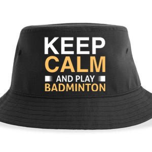 Keep Calm And Play Badmintion Sustainable Bucket Hat