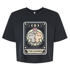 Kawaii Cat Arot Card Major Arcana He Lovers Bella+Canvas Jersey Crop Tee