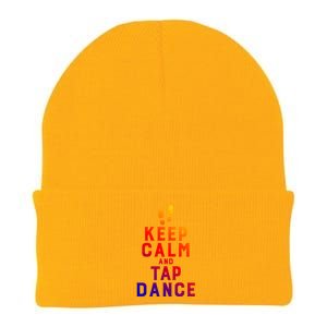 Keep Calm And Tap Dance Funny Dancing Tap Dancer Funny Gift Knit Cap Winter Beanie