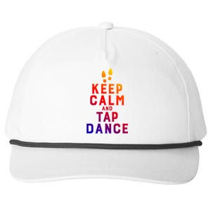 Keep Calm And Tap Dance Funny Dancing Tap Dancer Funny Gift Snapback Five-Panel Rope Hat