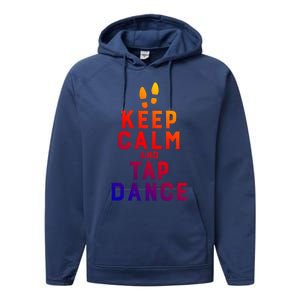 Keep Calm And Tap Dance Funny Dancing Tap Dancer Funny Gift Performance Fleece Hoodie