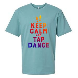 Keep Calm And Tap Dance Funny Dancing Tap Dancer Funny Gift Sueded Cloud Jersey T-Shirt