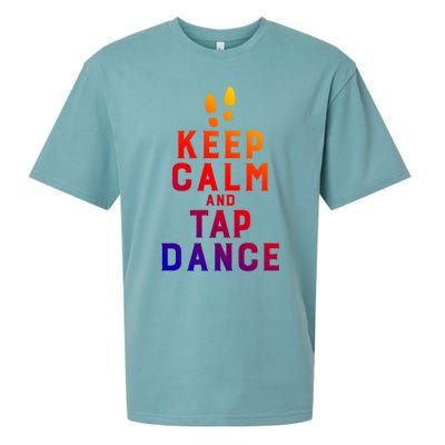 Keep Calm And Tap Dance Funny Dancing Tap Dancer Funny Gift Sueded Cloud Jersey T-Shirt